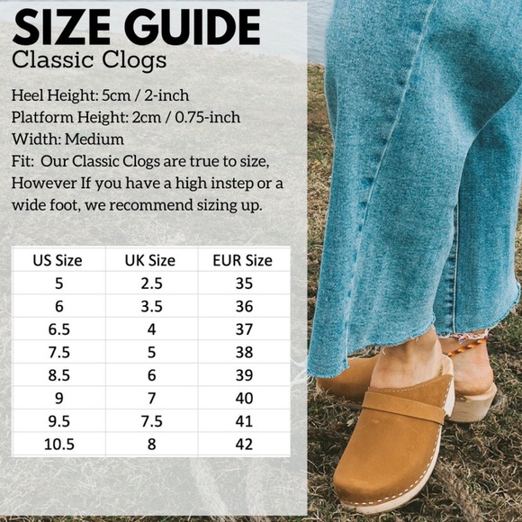 Swedish Leather Wood Clogs in Camel, Light Brown, Size 37 - Picture 6 of 6